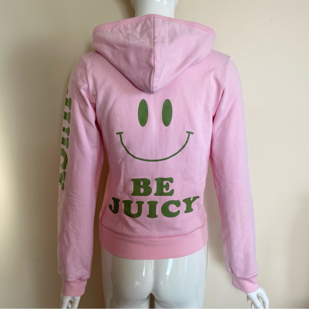 Juicy Couture Pink Hoodie with Green Accents